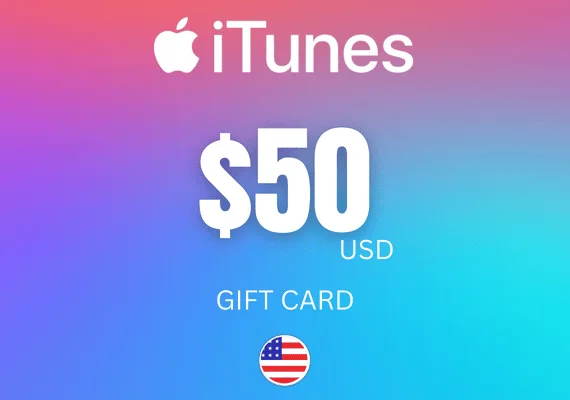 Tarjeta iTunes Gift Card $50 USD para cuentas USA - entrega inmediata