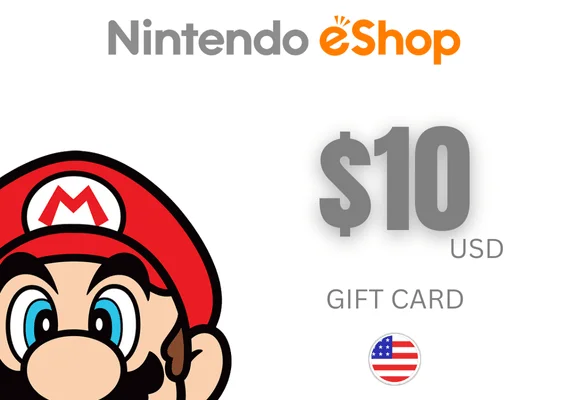 Tarjeta Nintendo Eshop $10 USD para cuentas USA - entrega inmediata