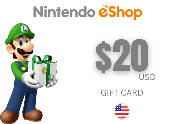 Gift Card Nintendo eShop $20 dólares USA código digital entrega inmediata
