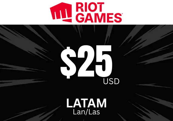 Riot Access Gift Card 25 USD LATAM - Código digital